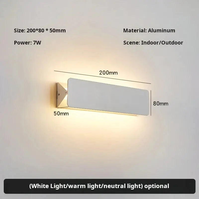 Indoor LED Wall Lamp Adjustable Angle Aluminum Alloy Wall Light Home Living Room Bedroom Vanity Mirror Bedside Lights tableandwalllamps