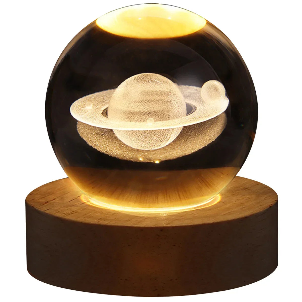 USB LED Night Light, Galaxy Crystal Ball Lamp, 3D Planet Moon Lamp,  night light  moon lamp  bedroom  cute light lamp tableandwalllamps