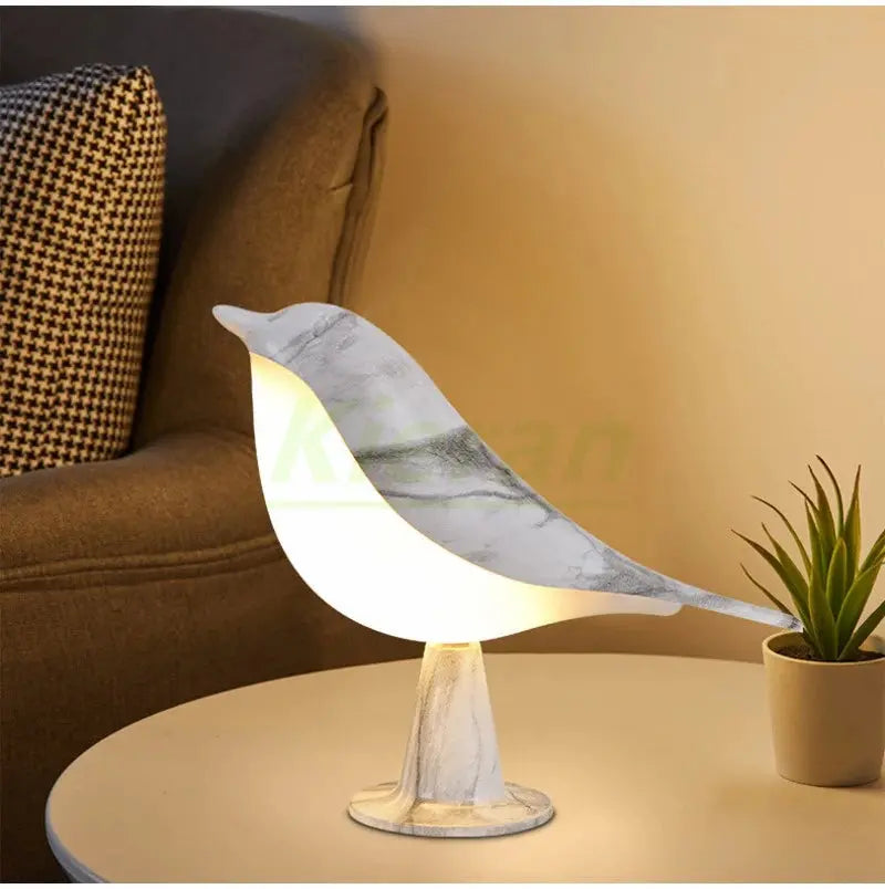 Modern Simple Magpie Led Desk Light Bedroom Study Bedside Lamp Living Room Decorate Touch Bird Floor Lamps Car Aromatherapy Lamp tableandwalllamps