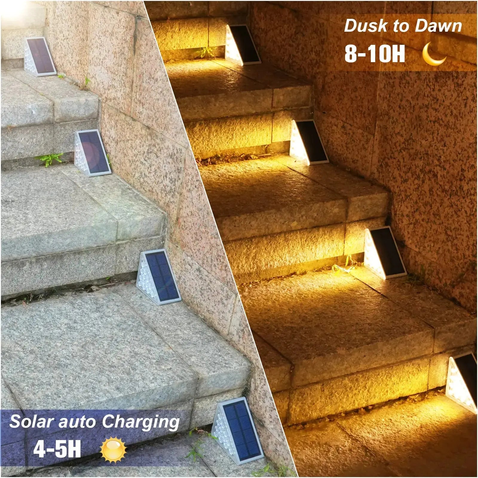 LED Outdoor Solar Light Step Lamp Lens Design Super Bright IP67 waterproof Anti-theft Stair Light Decor Lighting For Garden Deck tableandwalllamps