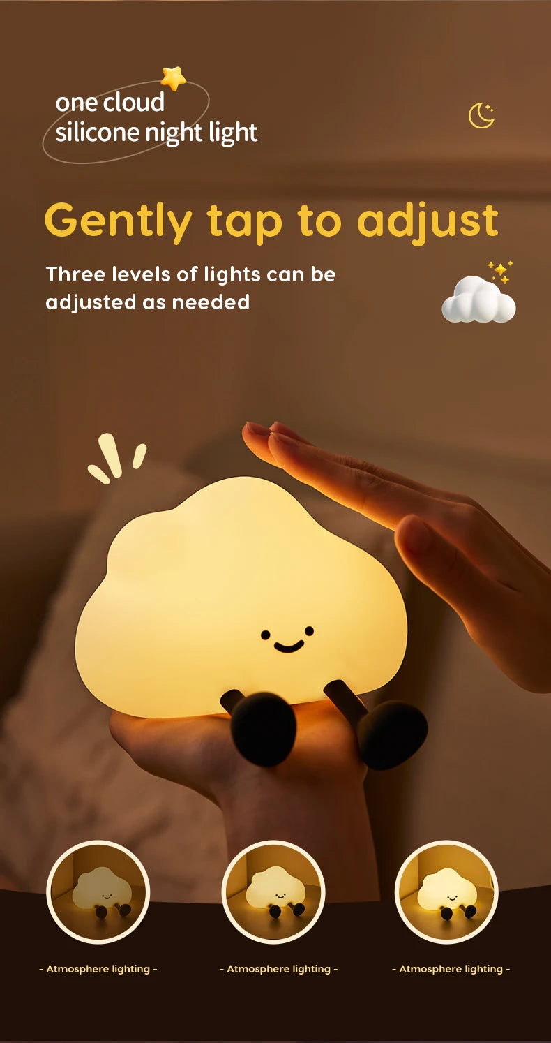 LED Night Lights Cute Rabbit Duck Silicone Lamp USB Rechargeable Desk Light Bedside Decor Kids Baby nightlight Birthday Gift tableandwalllamps