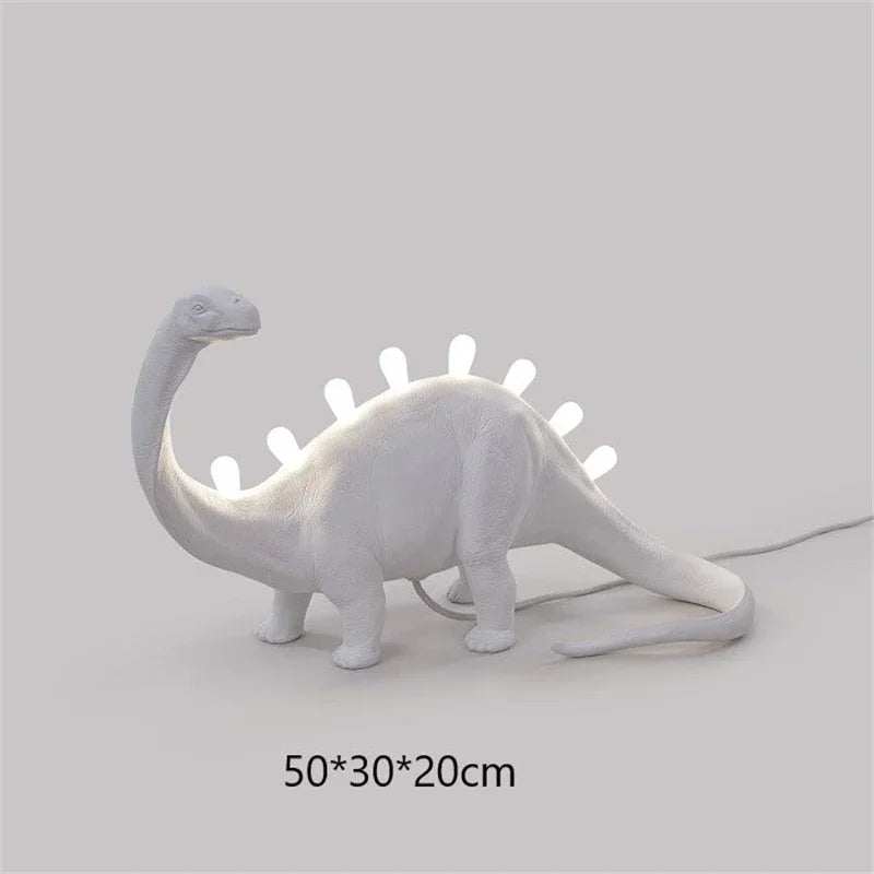 Nordic Dinosaur Resin LED Table Lamp Creative Designer Art Study Children's Room Bedhead Living  Model  Decoration Light tableandwalllamps