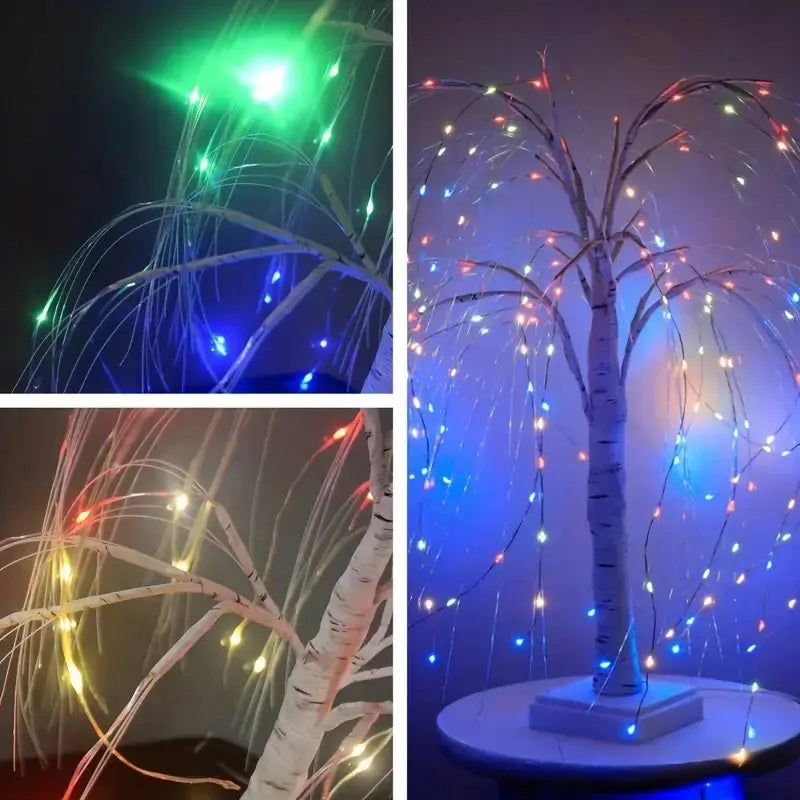 192LED Willow Branch Lamp Battery And USB Dual Use 8 Modes DIY Tree Light For Home Chritmas Birthday Wedding Party Decoration tableandwalllamps