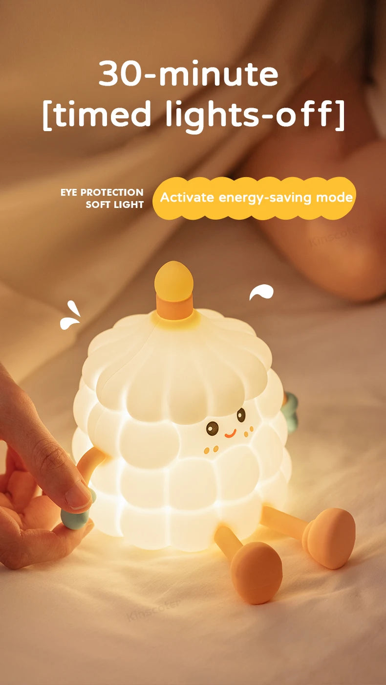 Cute Duck Night Light Bedside Desk Pat Touch Silicone Night Lamp Dimmable Baby Kids Room Decor Ambient Lighting Birthday Gifts tableandwalllamps