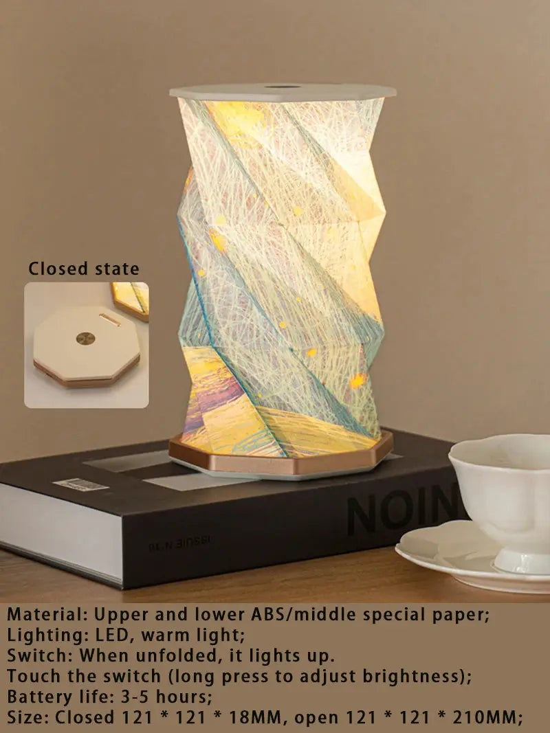 Starry Night Light Folding Paper Light Creative Birthday Companion Gift Gift Cultural and Creative Gift Reading Light tableandwalllamps