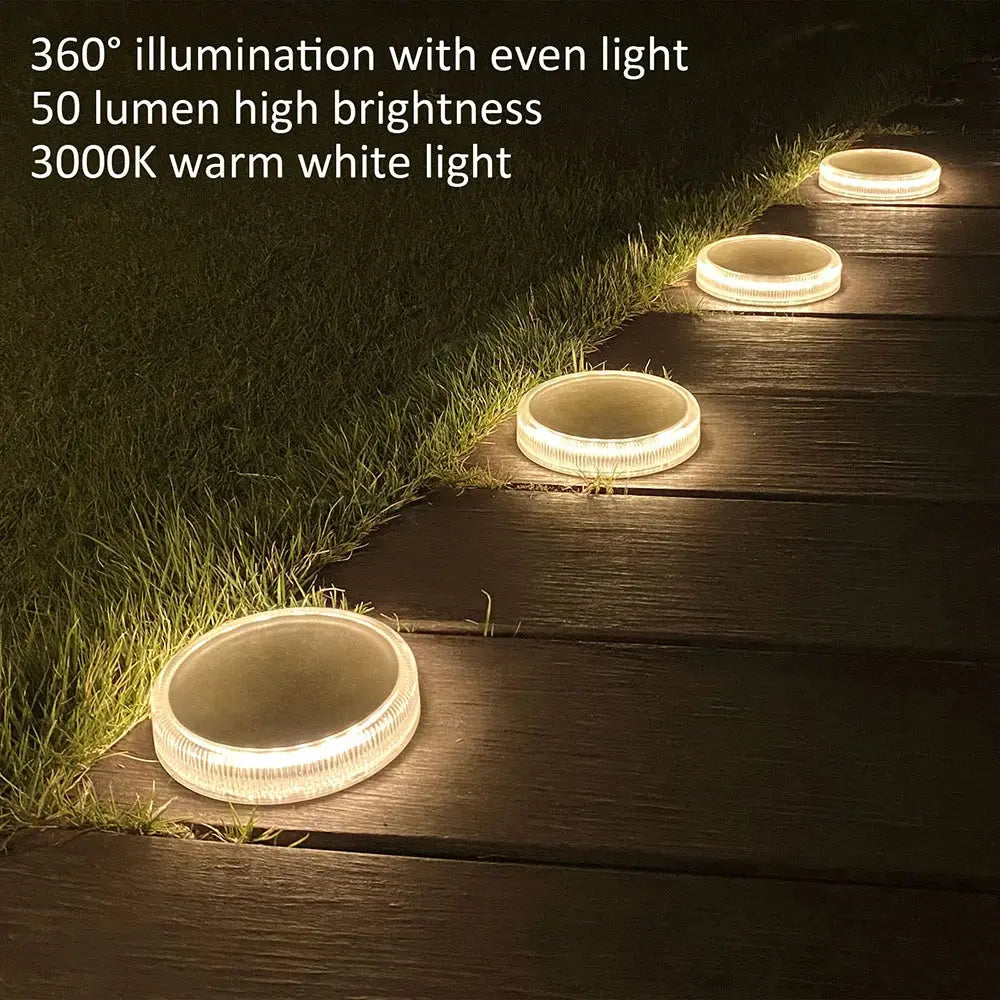 30/24 LEDs Solar Power Step Light Outdoor Garden Solar Underground Light Solar Deck Light for Stair Dock Patio Pathway Driveway tableandwalllamps