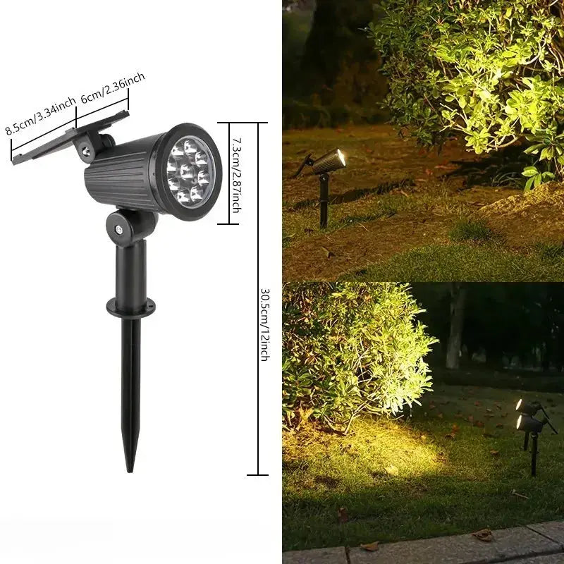 9 LED Solar Spotlights Outdoor IP65 Waterproof Brightness Adjustable Spot Light Garden Backyard Driveway Patio Decor Lamp tableandwalllamps