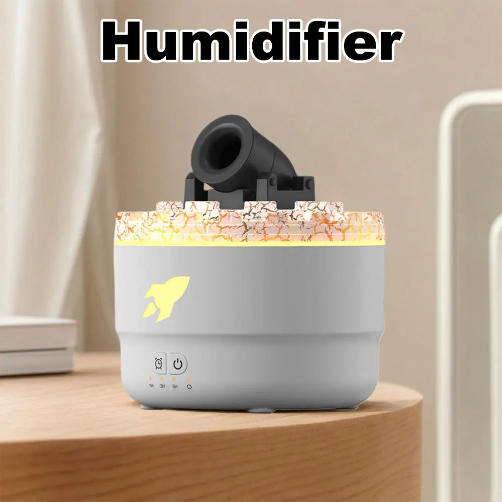 Cannons Humidifier Essential Oil Diffuser Volcanic Crack Light Cannon Blast Aroma Humidifier Aromatherapy Diffuser for Bedroom tableandwalllamps