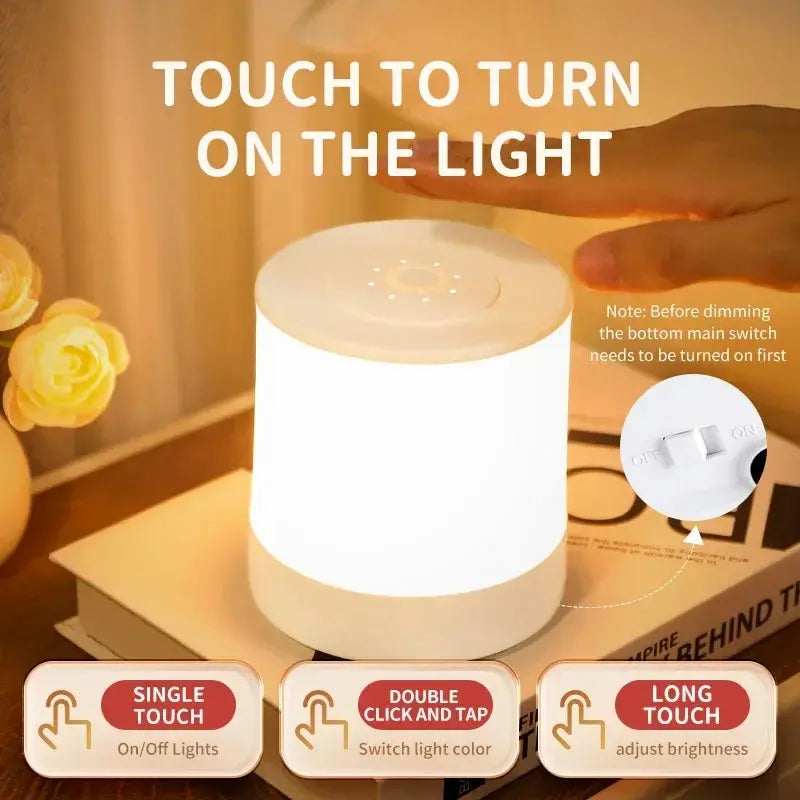 Xiaomi Bedside Led Night Lights Dimmable Charging Desktop Night Lamps Bedroom  Lighting Decoration Touch Reading Table Lamps tableandwalllamps