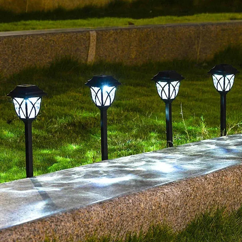 8 Pack Solar Yard Lights Bright Lawn Lights Outdoor Waterproof Led Solar Pathway Lights Landscape Path Lights tableandwalllamps