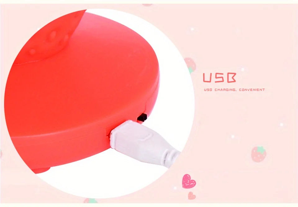 Strawberry Shape USB Rechargeable Silicone Night Light Touch Sensitive Girls Bedroom Creative LED Energy Saving Fun Light Gift tableandwalllamps