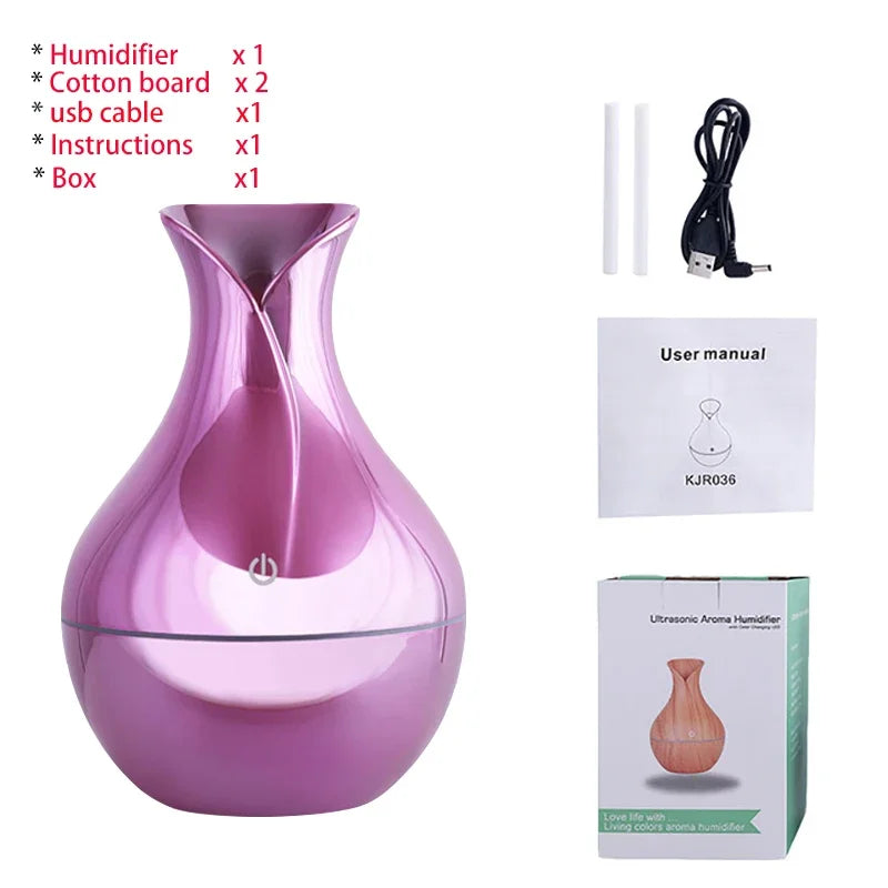 200ml USB Aroma Essential Oil Diffuser Ultrasonic Mini Humidifier Air Purifier 7 Color Change LED Night Light for Office Home tableandwalllamps