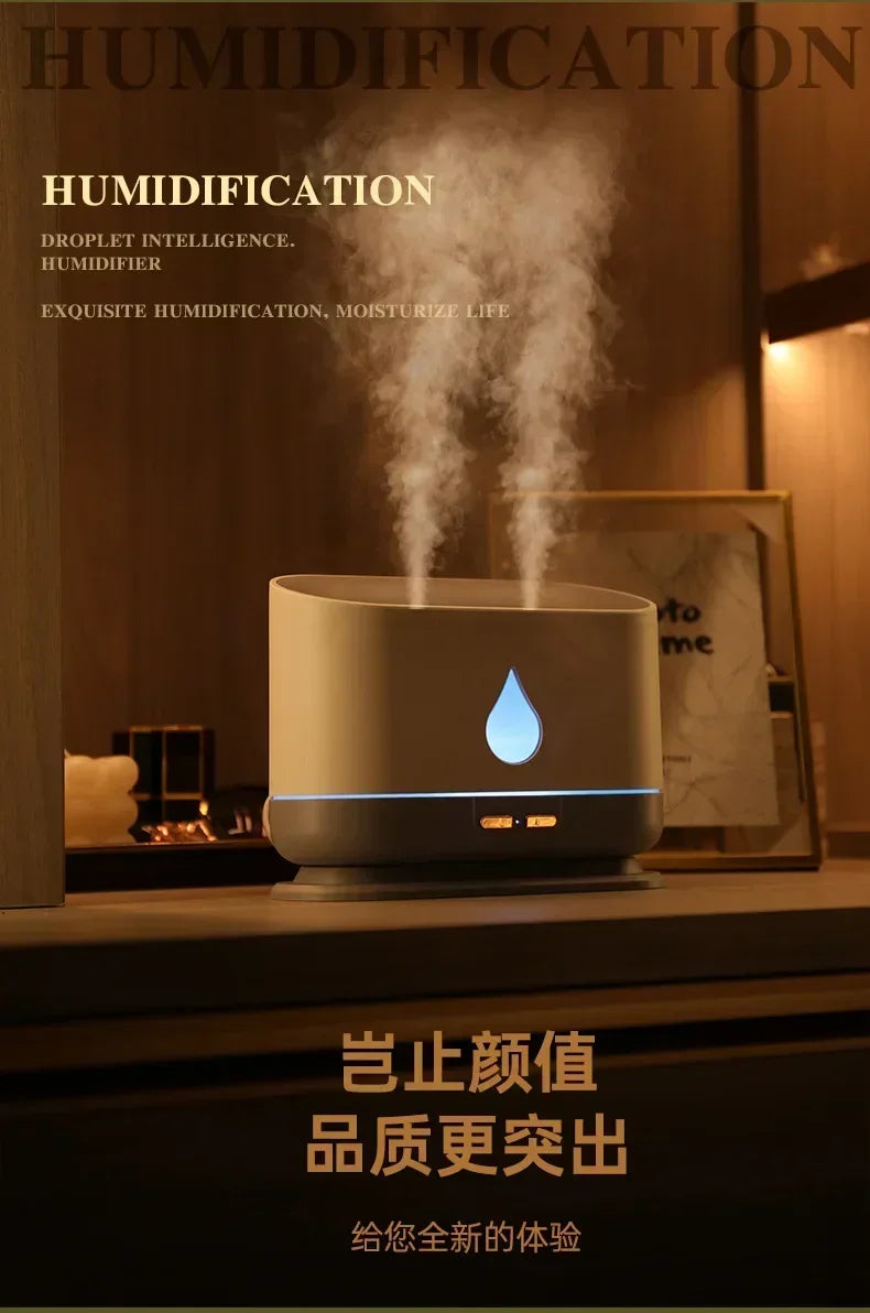 1000ML Ultrasonic Air Humidifier Aromatherapy Humidifiers Diffusers Wireless Double Spray Home Bedroom Essential Oils Diffuser tableandwalllamps