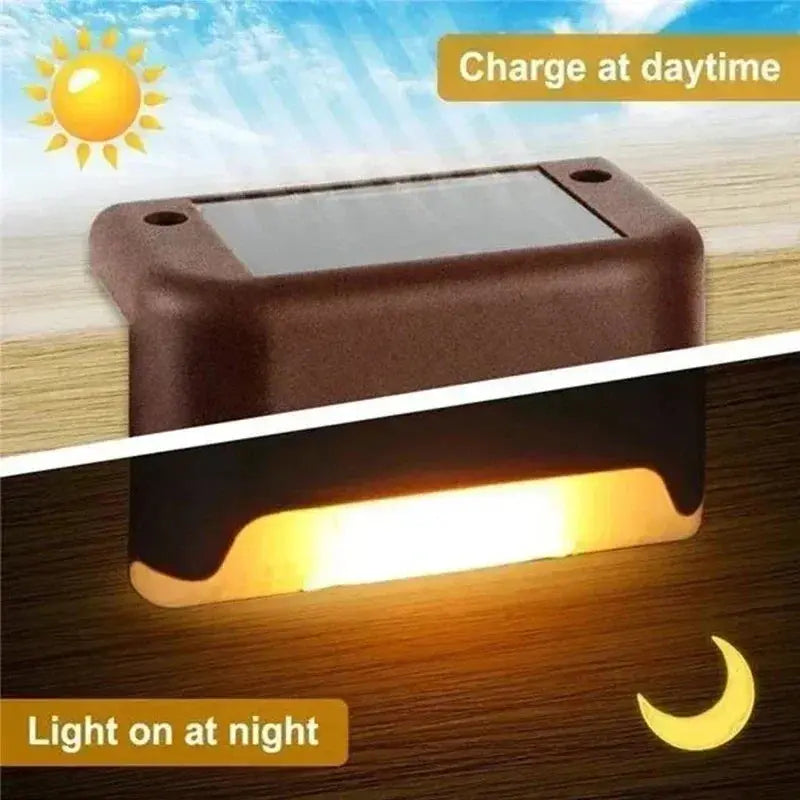 1/4/8/12/pcs Solar LED Lights Outdoor Garden Light Deck Lamp Solar Stairs Light Waterproof Solar Step Lamp Patio Garden Decor tableandwalllamps