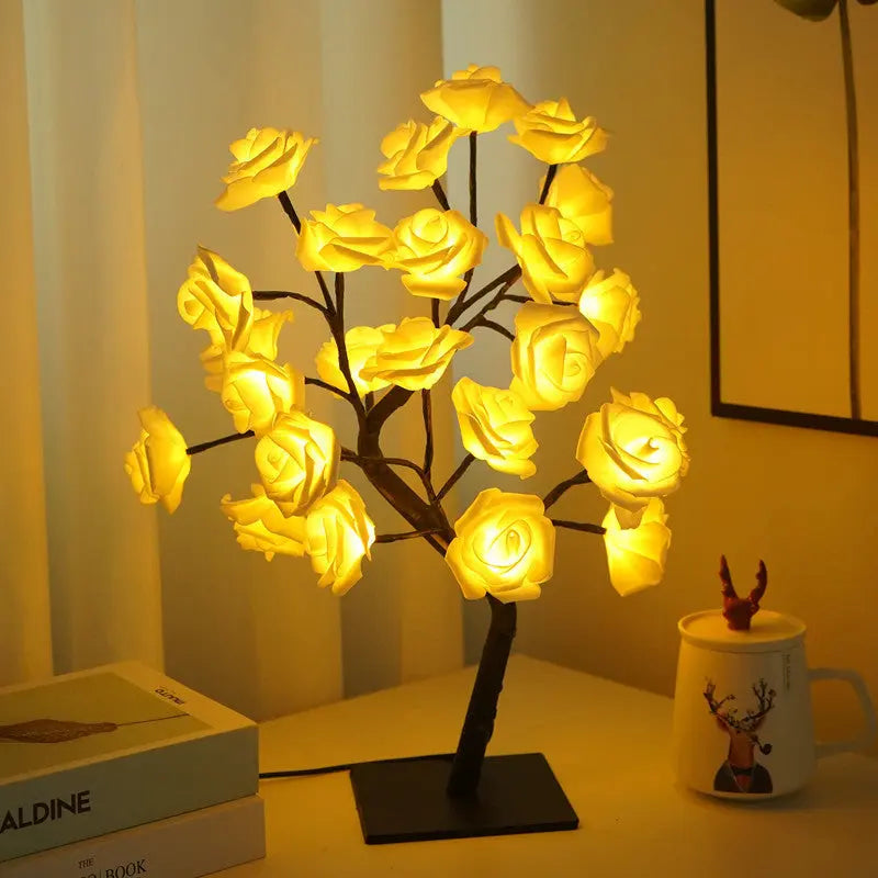 Fiber Optic Flower Room Decoration Gift Night Light tableandwalllamps