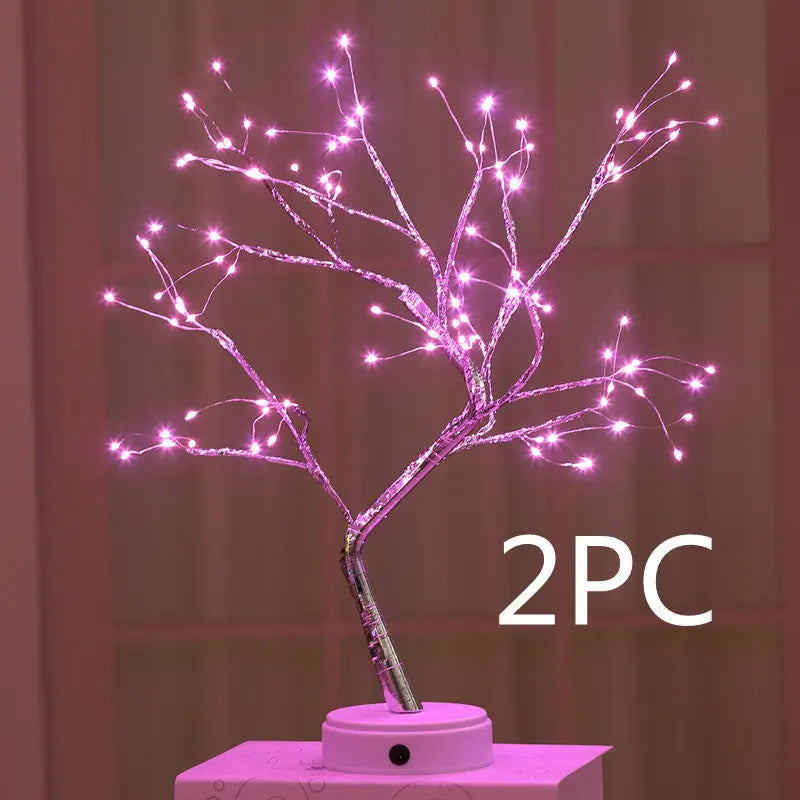 Christmas Decoration Night Light LED Pearl Tree Light Starry Touch Light tableandwalllamps